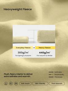 GLOWMODE 厚重羊毛超大码可调节抽绳腰部基本款阔腿慢跑裤带侧袋日常休闲保暖冬季 - 黃色 - 查看 3