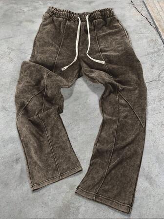 Manfinity Roghcode Men's Retro Pattern Fashion Sweatpants