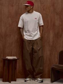 Musero Áo thun ngắn tay dáng rộng in họa tiết / Bộ sưu tập Xuân Hè - Màu be - Xem 5