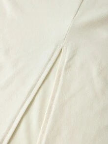 Rafferiza 女式优雅花卉印花拼布连衣裙 - 杏色 - 查看 5