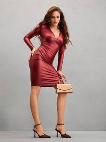 CUCCOO SZL 女士时尚尖头踝带细高跟鞋，适合通勤、约会、派对、婚礼、度假 - 咖啡棕 - 查看 2