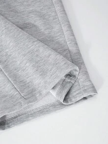 Sparklyn Tween Girls Loose Casual Basic Solid Color Design Chuns Pants, Suitable For Daily Commute, Leisure, Vacation, Gathering With Friends, Street Photography, All Seasons - Grey - View 3