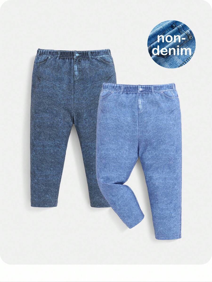 2件套女婴休闲图案打底裤套装