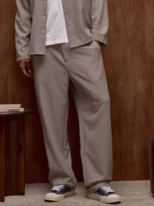 Musero 直筒修身裤装 隐形扣缝细节 秋冬 - 深灰色 - 查看 2