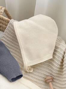 SHEIN Neugeborenen Baby Lässig Langarm-Oberteil, Hose und Mütze Komplett-Set für Herbst und Winter, Mädchen