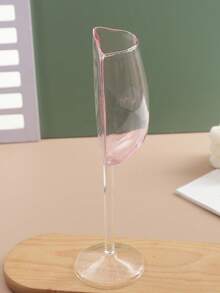 <今天只给我半杯>1 件创意水晶玻璃半红酒杯葡萄酒杯葡萄酒杯家用香槟杯半圆形杯身，礼物，情人节装饰，母亲节礼物，新年，圣诞节礼物，派对使用，高端咖啡厅用品，生日礼物，特别礼物