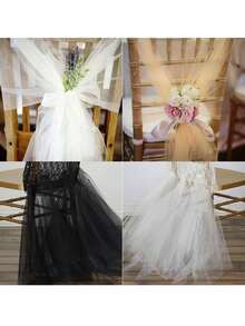 1/2/3/4pcs White Sheer Fabric Roll, 6 Inches * 74.64 Feet, Suitable For Ballet Costumes, Wedding Gifts, Party Decoration, Diy Crafts - White - View 9