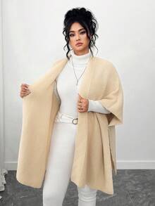 Elenzga Halloween Plus Size Cardigans Winter Fall Autumn - Apricot - View 6