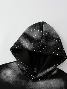 ROMWE MEN Street Life sweat-shirt à capuche vintage lavé pour hommes, style rétro streetwear, automne hiver - Multicolore - Voir 4