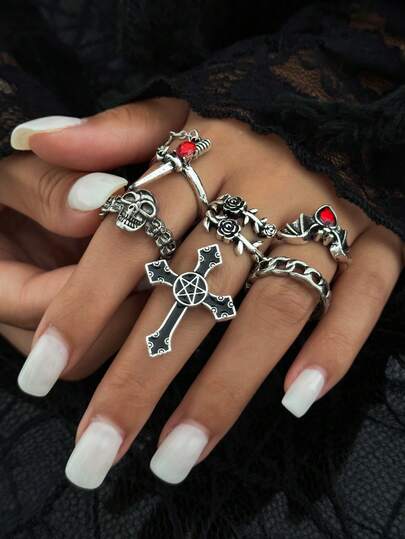 Goth Ensembles de bagues pour femmes