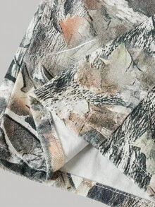 SHEIN Tween Girl Grey Camo Jeans Tree Branch Print Oversized Elastic Waist Soft Pants,Summer Streetwear School Back-To-School Fashion Vintage Casual - Multicolor - View 5