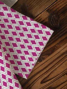 SHEIN Áo thun cổ tròn in họa tiết toàn thân cỡ lớn, thoải mái và phù hợp với nhiều dịp khác nhau, áo thun cổ tròn tay ngắn thời trang và giản dị cỡ lớn dành cho nữ, thiết kế - Màu tím - Xem 3