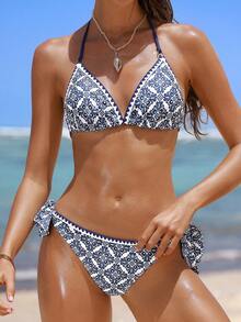 Swim Vcay 夏日海滩全印花比基尼套装