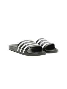 Adidas Claquettes Adilette Aqua Unisex Sandals Black White F35543 - Core Black / Cloud White / Core Black - Xem 3