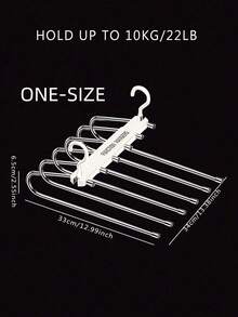 1 件可折叠多层裤架收纳架，适用于衣柜，用于存放裤子、围巾、领带，节省空间的衣架 - 白色 - 查看 11