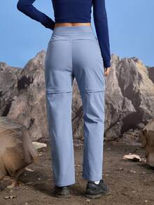 In My Nature 女士户外防风休闲百搭纽扣口袋徒步裤 - 藍色 - 查看 8