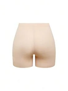 SHEIN 1 Set Women's Solid Color Elastic Comfortable Safety Shorts - Apricot - View 10