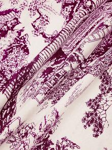 GlowEve Women's Printed A-Line Skirt, Elegant For Vacation, Daily Wear And Commuting - Purple - View 6
