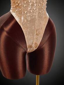 Amplova Bộ đồ liền thân không tay đính đinh tán thời trang nữ gợi cảm - Nhiều màu - Xem 6