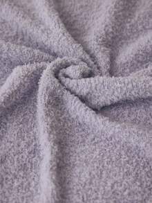 Louniche 女士休闲宽松针织长袍、开衫和短裤套装 - 淺灰紫 - 查看 6