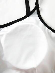 HARRY POTTER X SHEIN Plus Size Black & White Cartoon Hedwig Print Camisole Bra And Panty Set,Basic Comfortable Casual ,Soft,Cute,Kawaii,Sweet