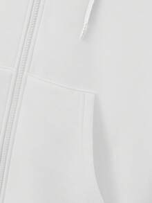 RueChic Felpa con cappuccio e zip da uomo in stile cardigan, in cotone, con laccetti, foderata in pile