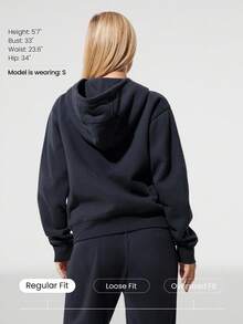 GLOWMODE Sudadera con capucha con cremallera de manga larga y bolsillo, de felpa, de uso diario, casual, para otoño e invierno - Iron Gray - Ver 2