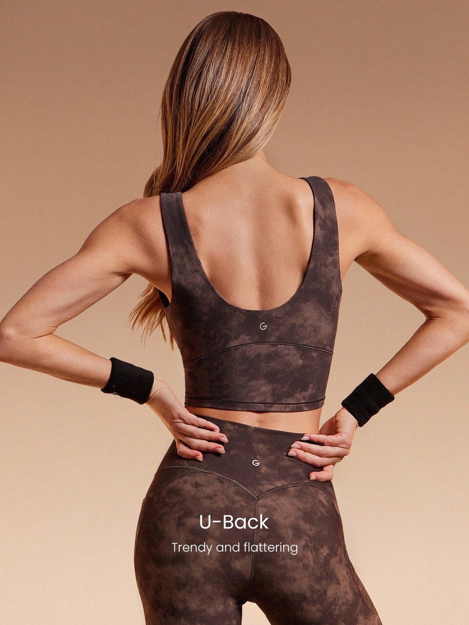 GLOWMODE X Discovery FeatherFit™ Summit Flow Crop Tie-Dye Round Neck U-Back Removable Cups Tank Top Outdoor Hiking Daily Active Wear