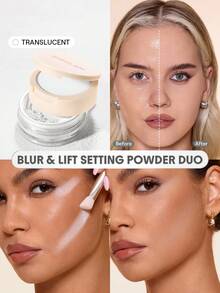 SHEGLAM Insta-Ready Ultra-Fine Sfocatura & Lifting Cipria Fissante Due In Uno-Translucent Marchio Bellezza Trucco Cosmetico Per Donne Ragazze Perfetto Per Autunno Inverno Ideale Per Y2K Elegante Moda Adatto Per Compleanno Natale Presente Festa Pronto Migliore Colore