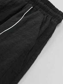 Sport MetroGents 男式撞色条纹松紧腰抽绳休闲宽松运动裤