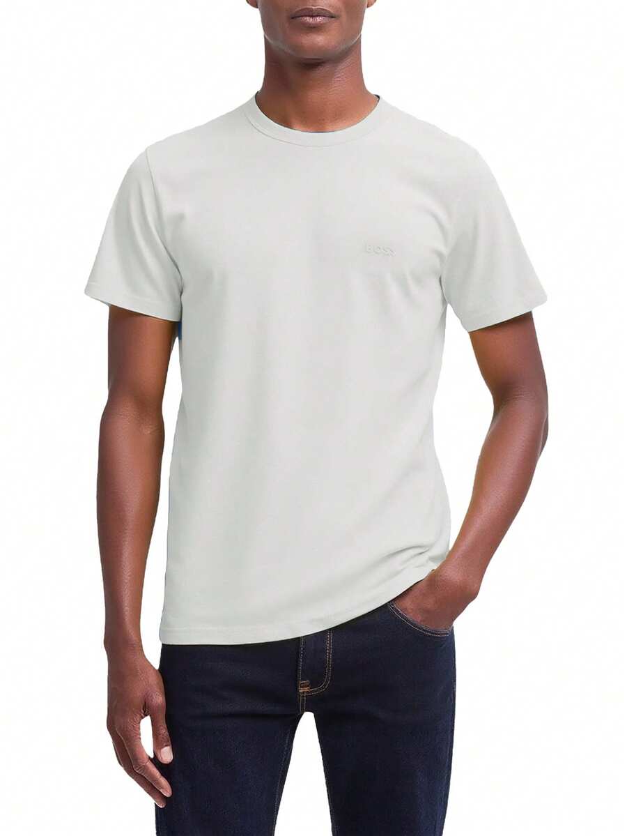 Hugo Boss Men's T-Shirts Grey - Light Grey - View 1