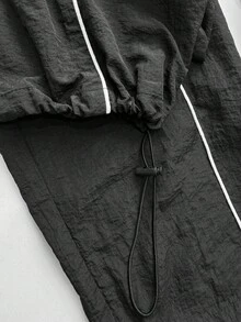 Gym Rark Herren Sport Hose mit Buchstaben-Muster, Kontrast-Saum und Kordelzug-Bund, Fitness - Verschiedenfarbig - Übersicht 4