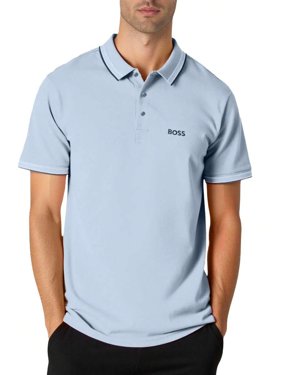 Hugo Boss Men's Polo Shirts Light Blue - Azul claro - Ver 1