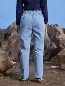 In My Nature Women's Casual Versatile Solid Color Tapered Hiking Pants - Blue - View 7
