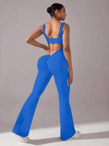Core Rhythm Seamless Yoga Jumpsuit/Sexy Backless/Deep V Back/Casual & Sports All Match