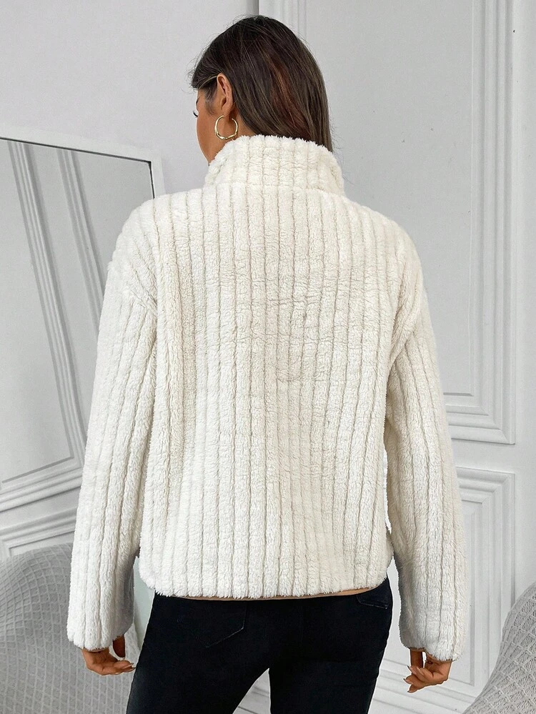 Casual Plush Pullover Sweatshirt For Women, Autumn/Winter