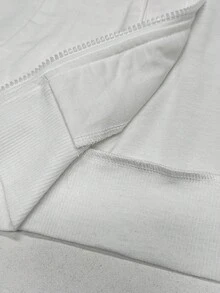 Jeanoix Áo khoác nỉ có mũ trùm đầu dành cho nữ, Áo khoác dáng ôm cổ điển gợi cảm - trắng - Xem 7