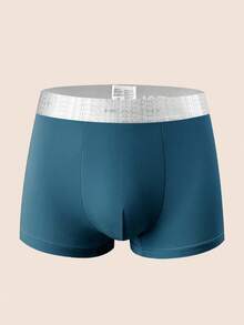 Manfinity Underwear&Sleepwear Basics 10 piezas/paquete Calzoncillos tipo bóxer de unicolor con logo para hombres, suaves y cómodos para uso diario