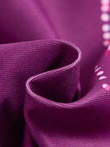 Young Girls Heart Pattern Leotard, Professional Grading Training Competition Gymnastics Outfit, New Long Sleeve Style - Purple - View 5