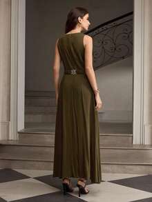 ZEYLAH ROBE D'ÉTÉ EN LIN COL ROND SANS MANCHES