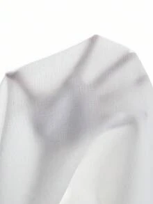 Manfinity Homme Bộ đồ nam mùa hè màu trơn tay ngắn và quần âu thường ngày cho nam màu trắng 2 món quần dài cho nam trang phục 2 món màu trắng - trắng - Xem 7