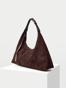 MOTF PREMIUM TÚI ĐEO VAI BẰNG DA LỘN CỠ LỎNG - Cà phê - Xem 3