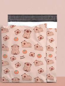 10 个防水加厚彩印快递运输袋，邮件运输包装袋，防水防污自粘运输袋，适用于包装和运输各种物品，如服装、书籍、日用品等学校用品，返校 - 10pcs-25.5*33+4cm - 查看 16