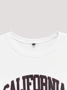 Open Phase STONE DISTRICT 男士口号与卡通人物印花圆领短袖休闲 T 恤 - 白色 - 查看 4