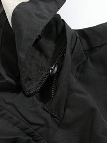 Manfinity Homme New Casual Printed Mid-Length Black Padded Coat, Fashion Autumn/Winter Outerwear - Black - View 6