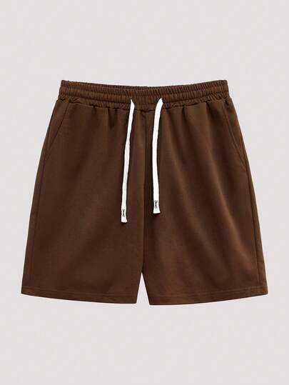 Open Phase STONE DISTRICT Summer New Arrival Men's Shorts Solid Color Casual Sports Shorts Drawstring Waist Fitness Running Shorts Spring To Summer