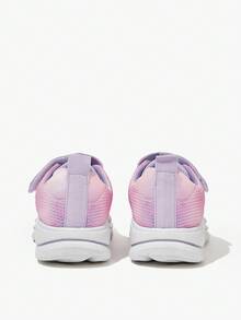 JNSQ Un par de zapatillas deportivas y de estudiante para niños con suela blanda, transpirable y con cordones de lazo de bloques de color - rosa morado - Ver 4