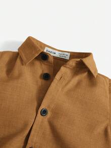 Bebé niño Camisa con cuello con botón - Marrón - Ver 3