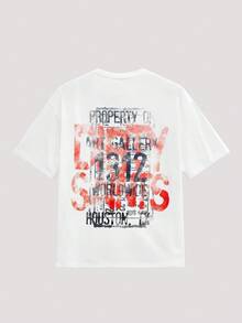 Open Phase STONE DISTRICT 男士新款时尚嘻哈印花T恤 春夏款 - 白色 - 查看 1