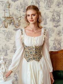 Myrelith 1 件女士心形提花塑身紧身胸衣